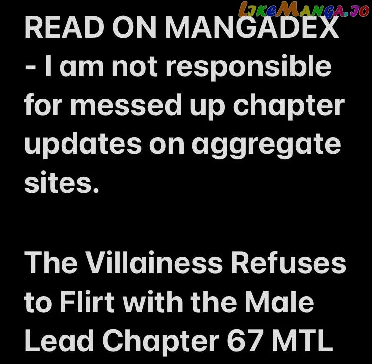 The Villainess Refuses to Flirt with the Male Lead Chapter 67 - Page 1